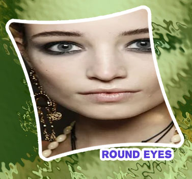 Eye makeup for round eyes
