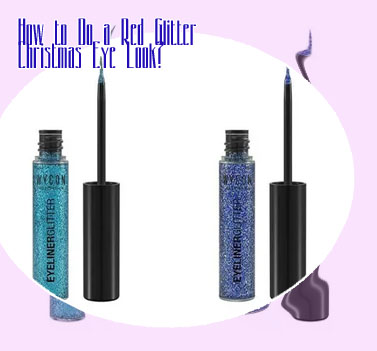 Eyeliner with glitter on top