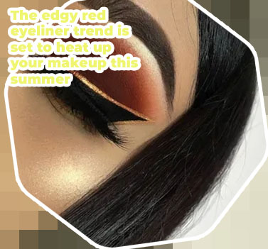 Red and black eyeliner